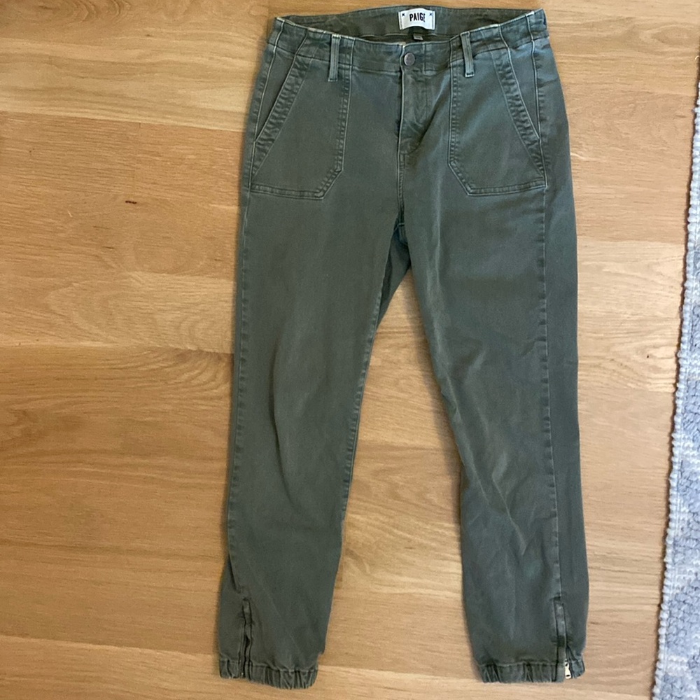Paige pants in army green size 28